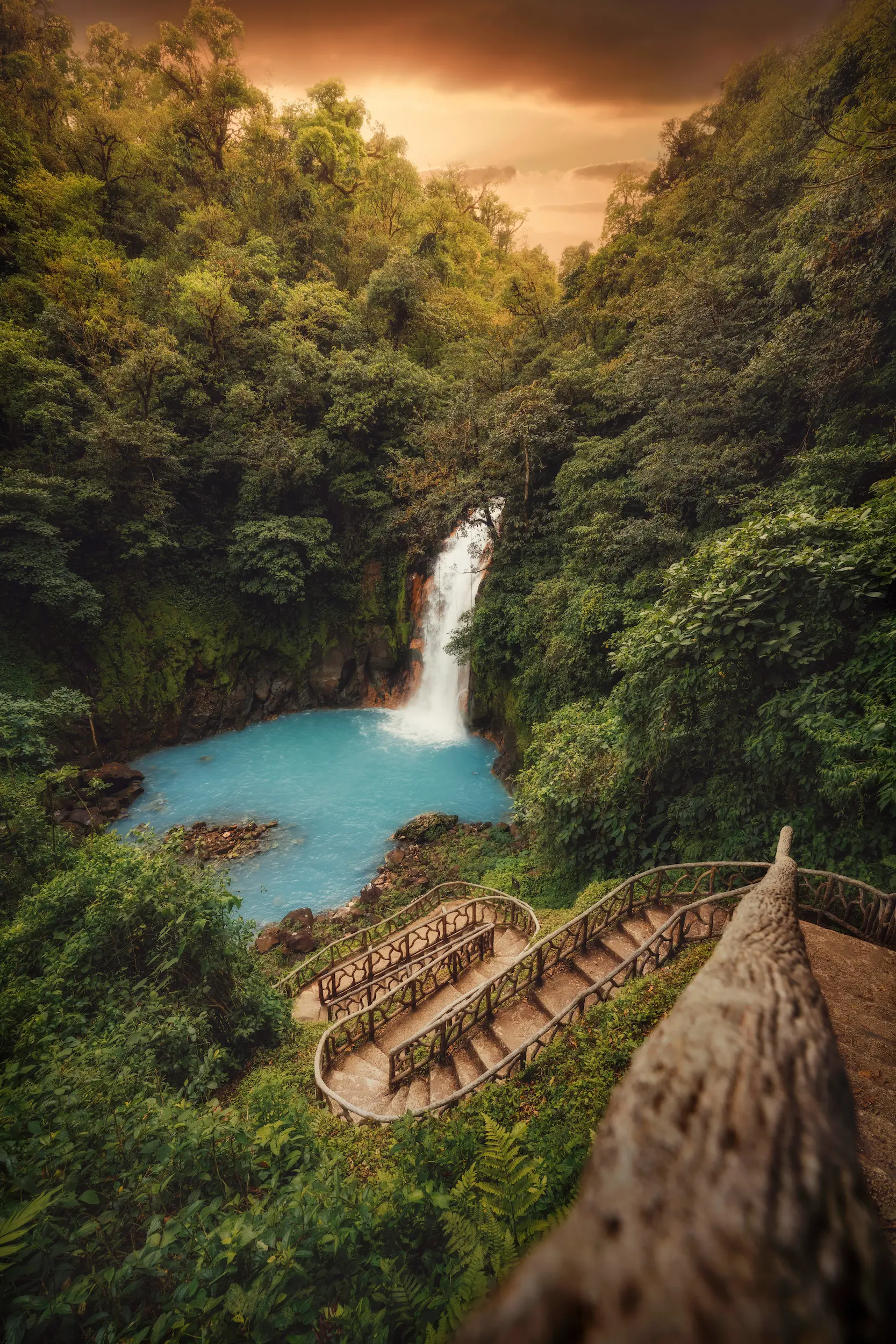 Rio Celeste Waterfall in Costa Rica