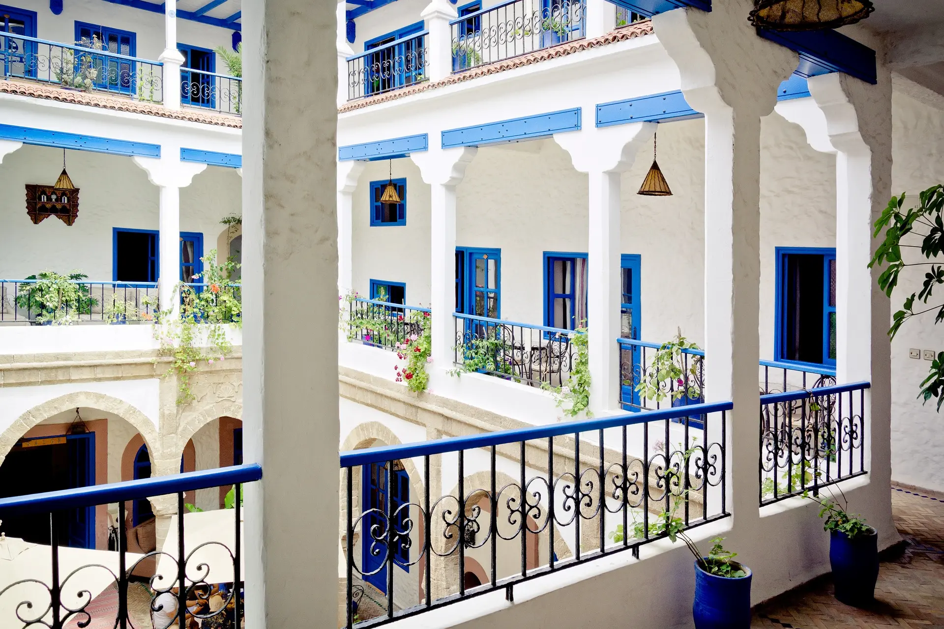 Moroccan riads courtyard