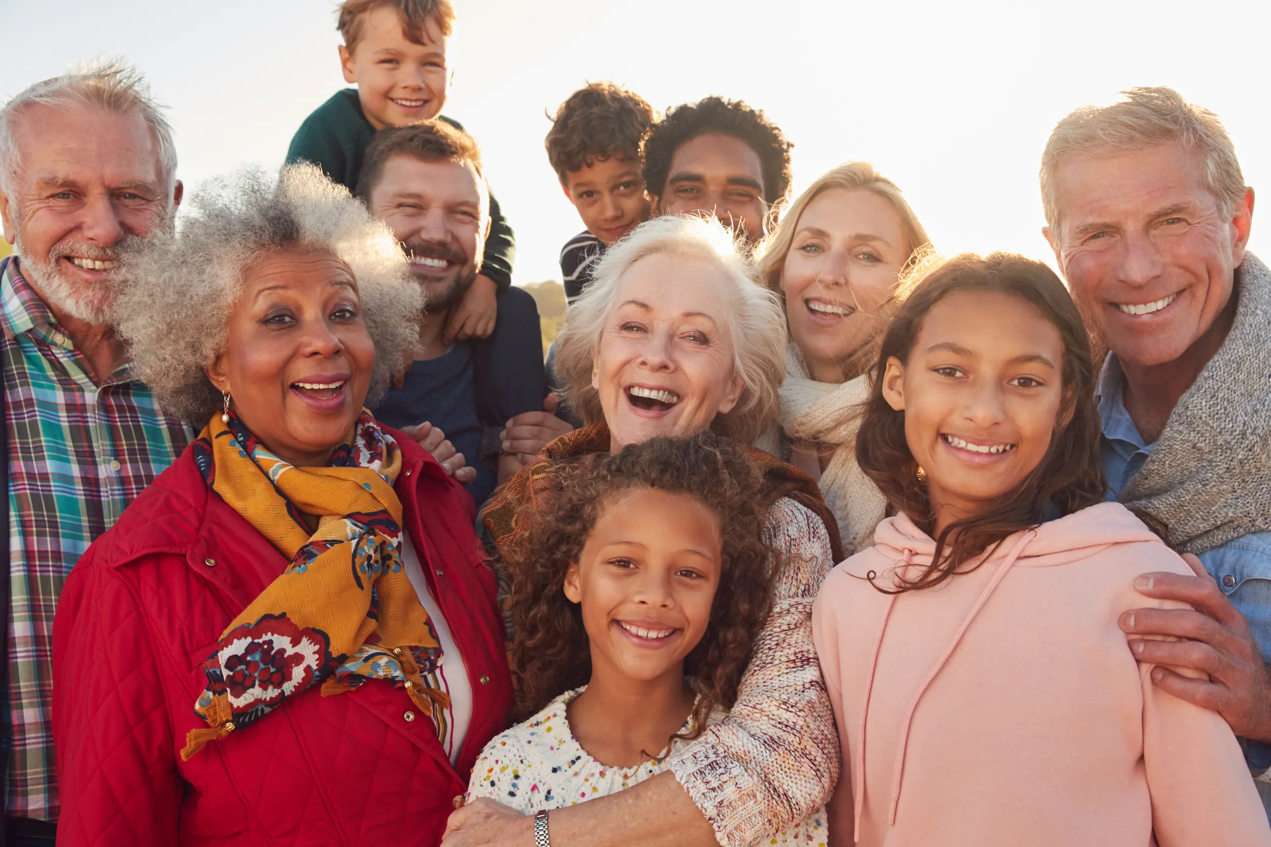 Group family travel photo